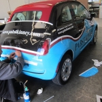 Fiat 500 Vehicle Wrap - In Progress